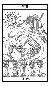 Eight of cups illustrated