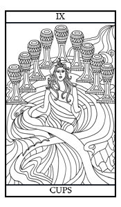 Nine of cups illustrated