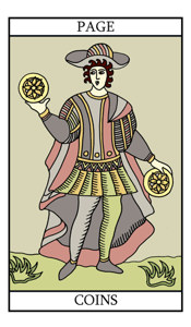 The Page of Pentacles (Coins)