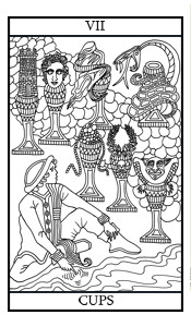 Seven of cups illustrated
