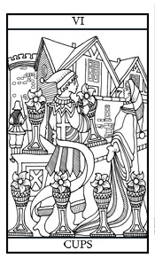 Six of cups illustrated